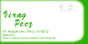 virag pecz business card